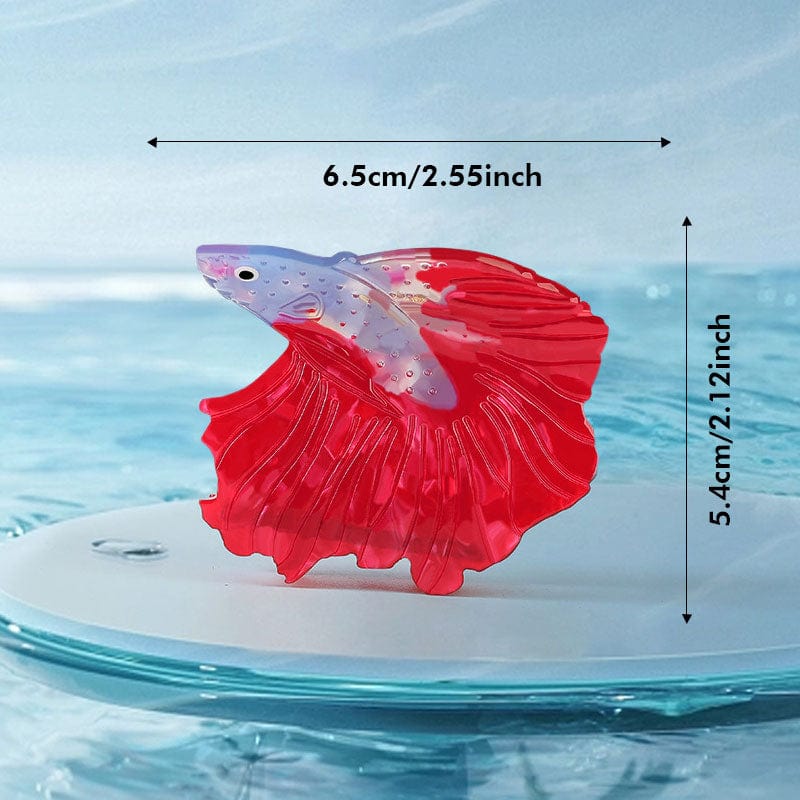 Small Cartoon Betta Fish Hair Claw Clips | NueShiny