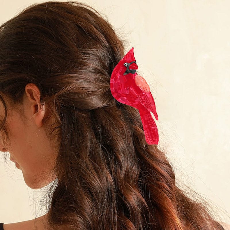 Medium Northern Cardinal Hair Claw Clips | NueShiny