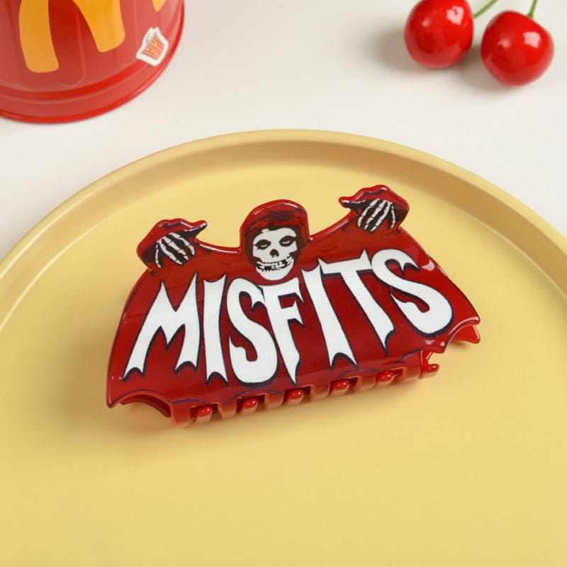 Large Red Letter Ghost Hair Claw Clips | NueShiny
