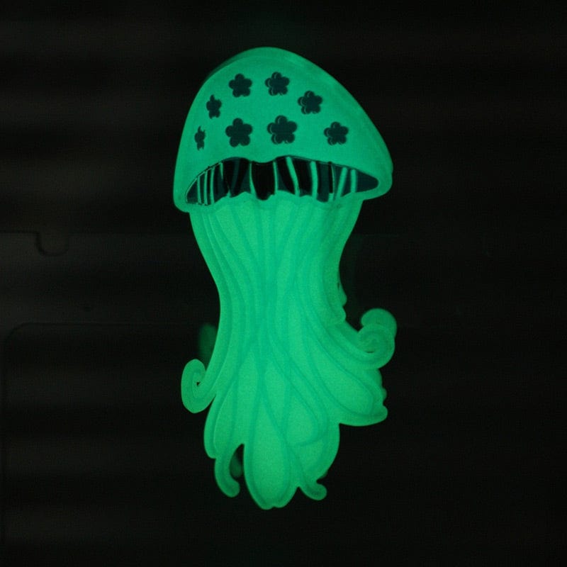 Medium Lake Blue Glowing Jellyfish Hair Claw Clips | NueShiny