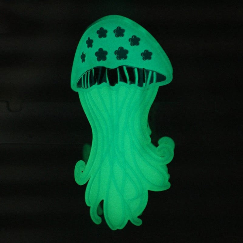 Medium Red Glowing Jellyfish Hair Claw Clips | NueShiny