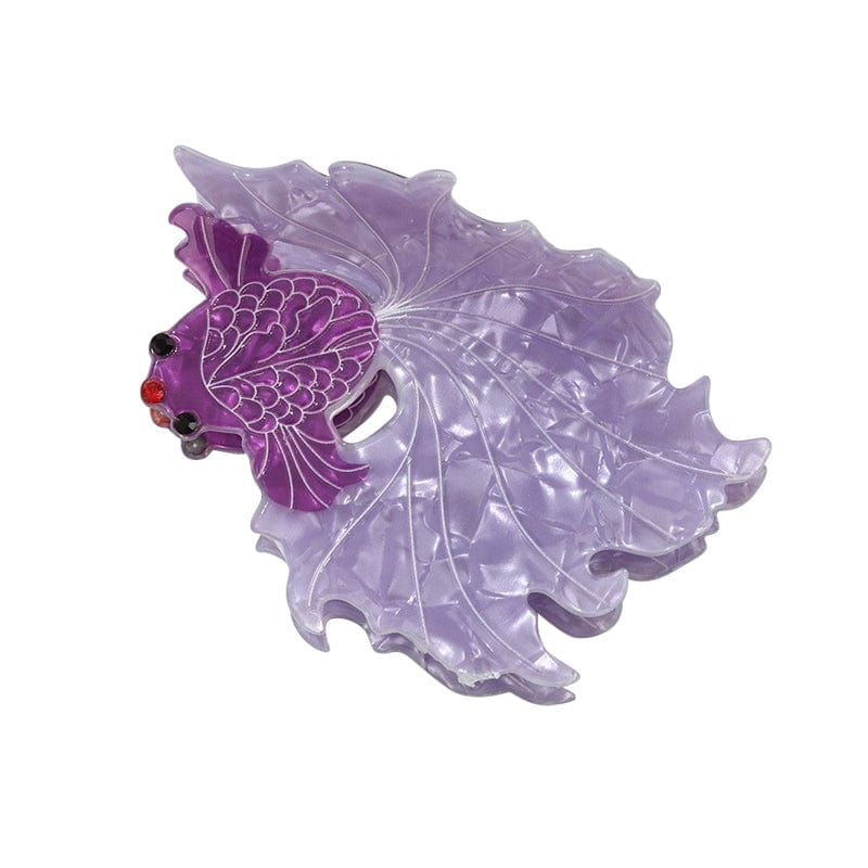 Medium Purple Fantail Goldfish Hair Claw Clips | NueShiny