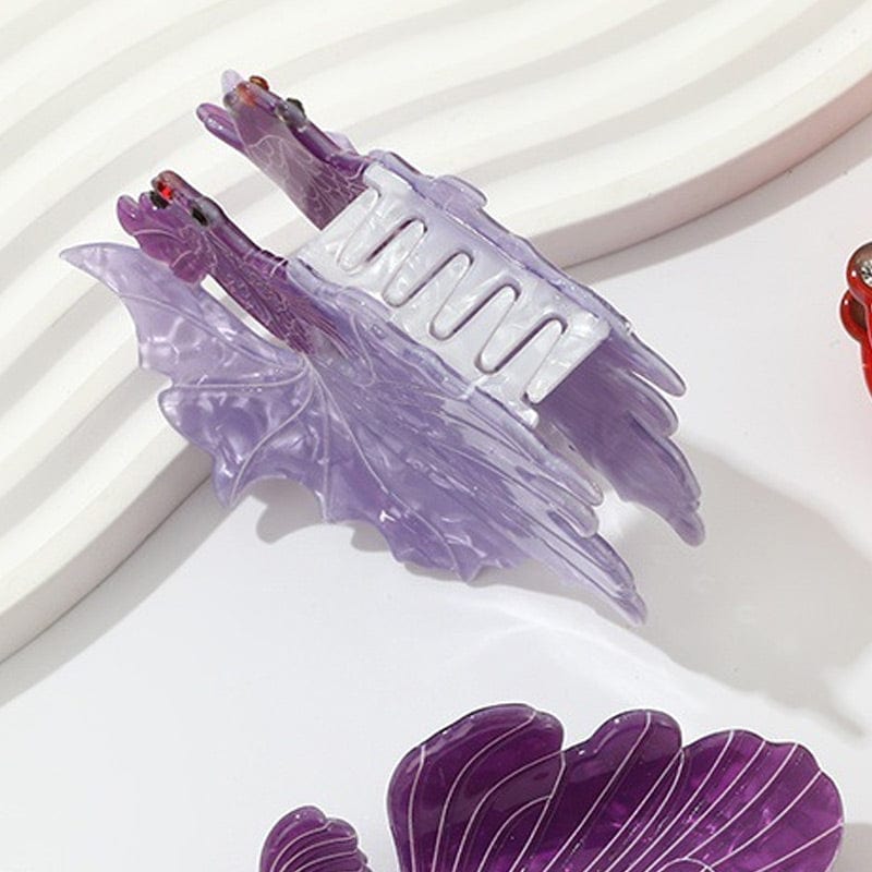 Medium Purple Fantail Goldfish Hair Claw Clips | NueShiny