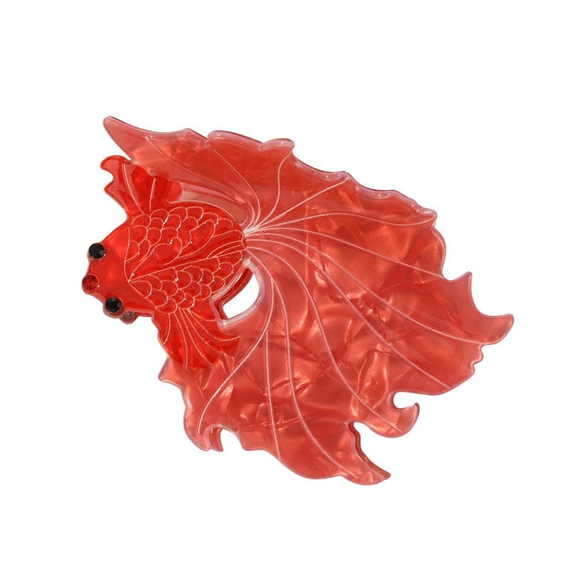 Medium Red Fantail Goldfish Hair Claw Clips | NueShiny