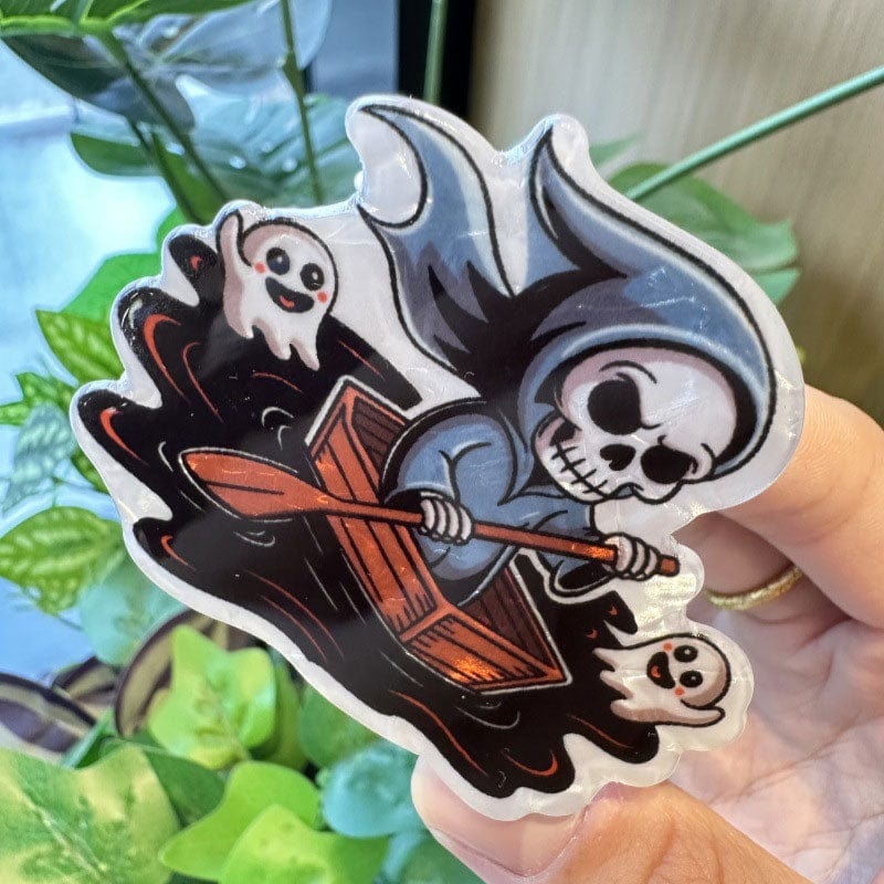 Small Little Rowing Ghost Hair Claw Clips | NueShiny
