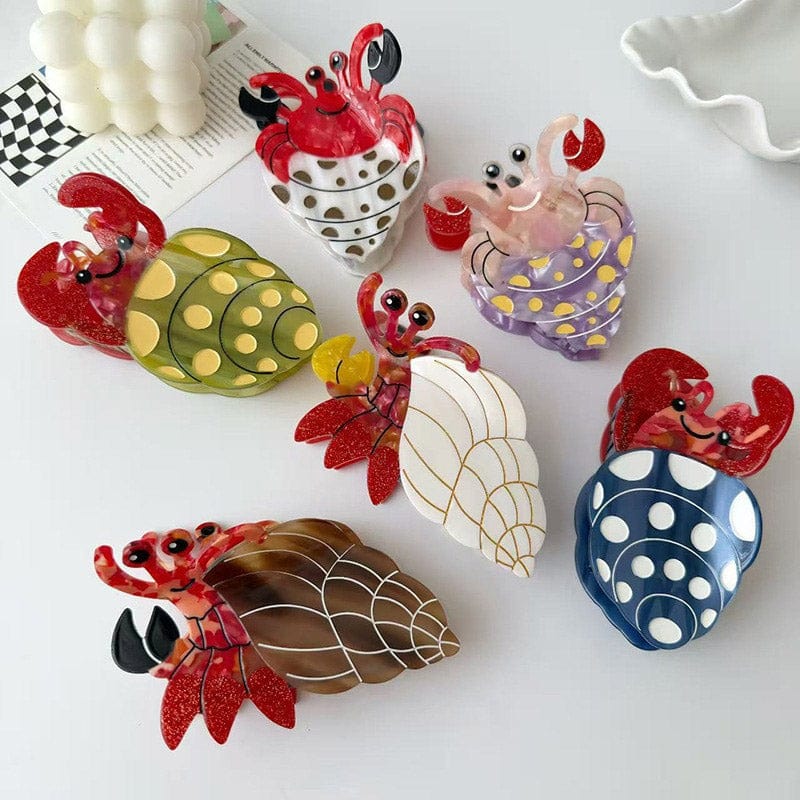 Medium Purple Hermit Crab Hair Claw Clips | NueShiny