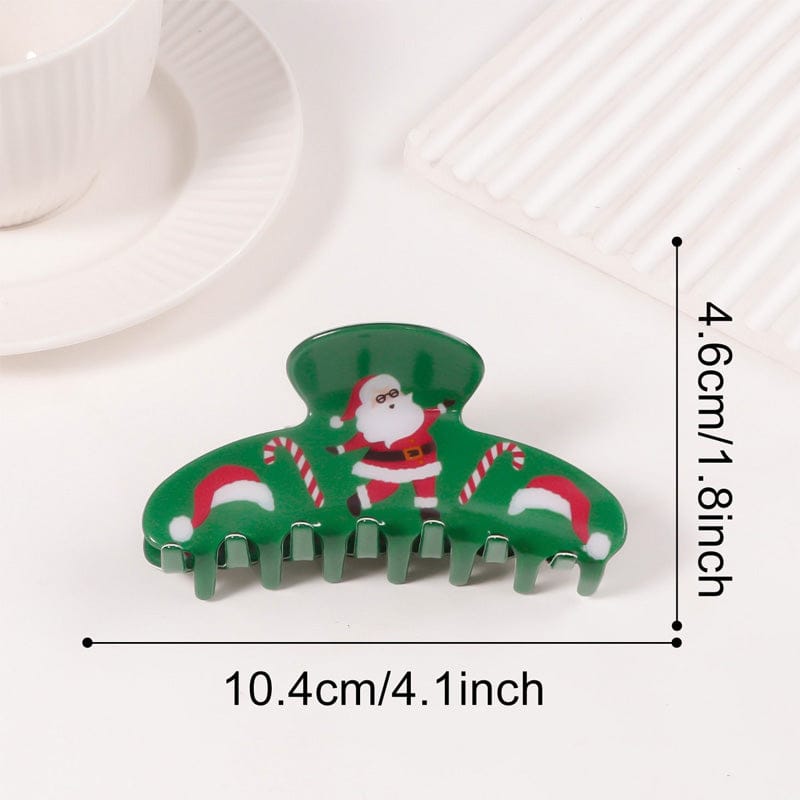 Medium Santa Claus Hair Claw Clips | NueShiny
