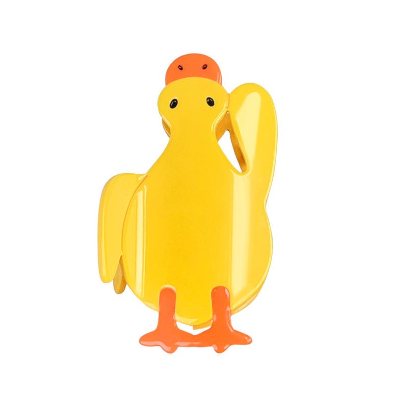 Medium Yellow Duck Hair Claw Clips | NueShiny