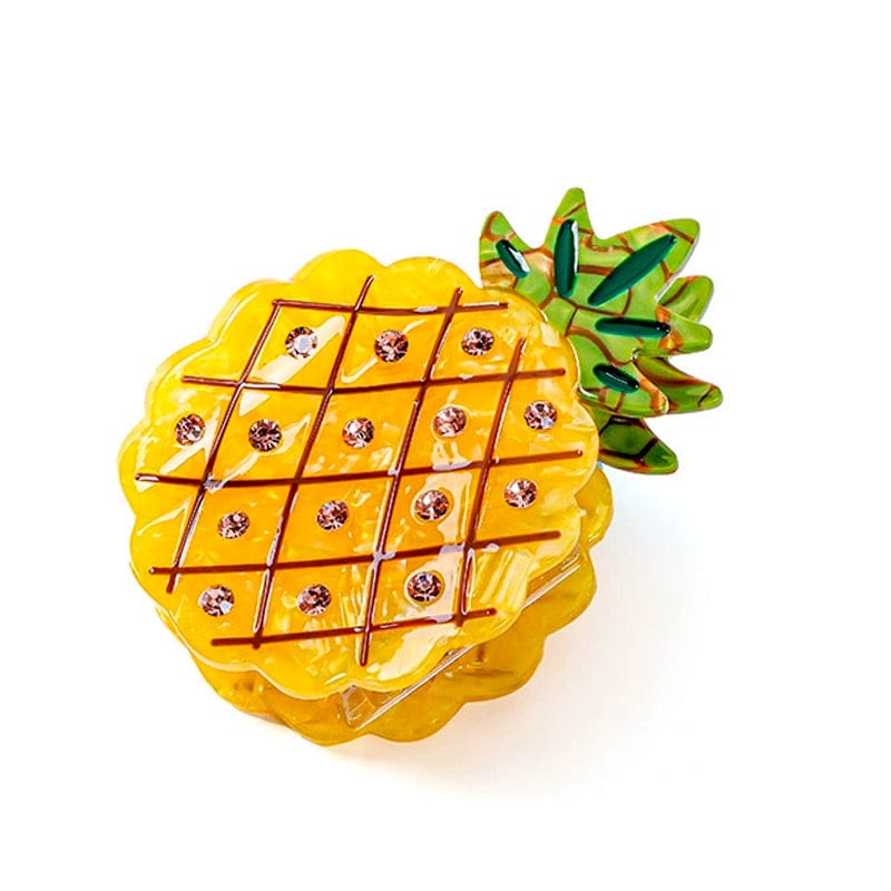 Medium Yellow Pineapple Hair Claw Clips | NueShiny