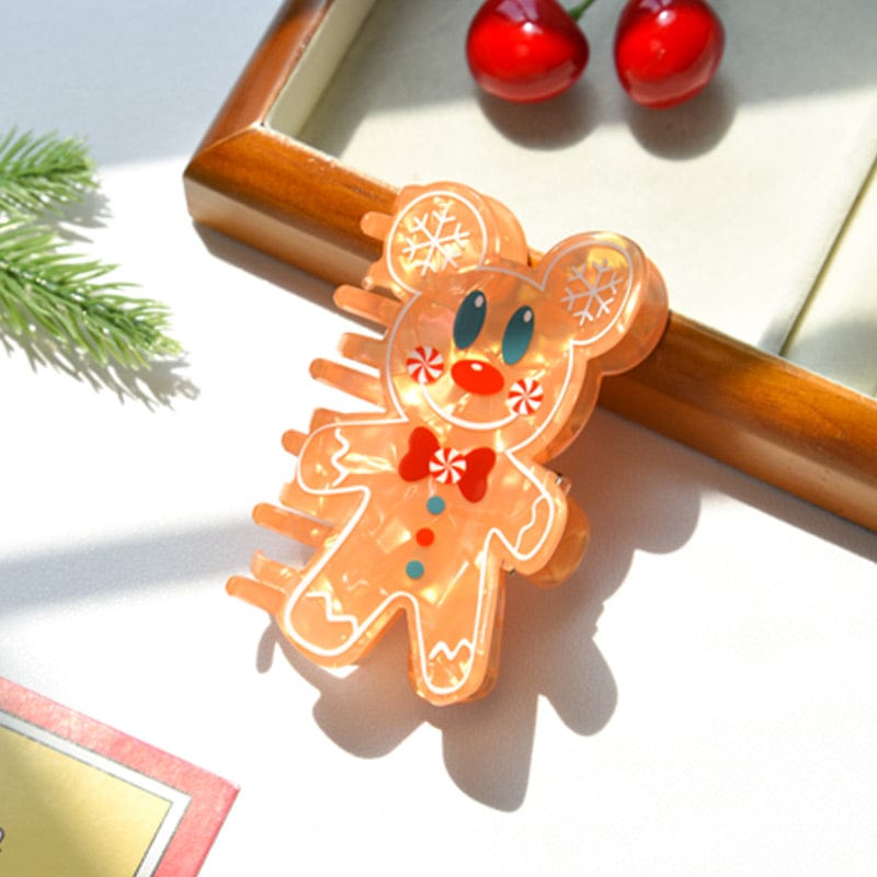 Medium Gingerbread Man Hair Claw Clips | NueShiny