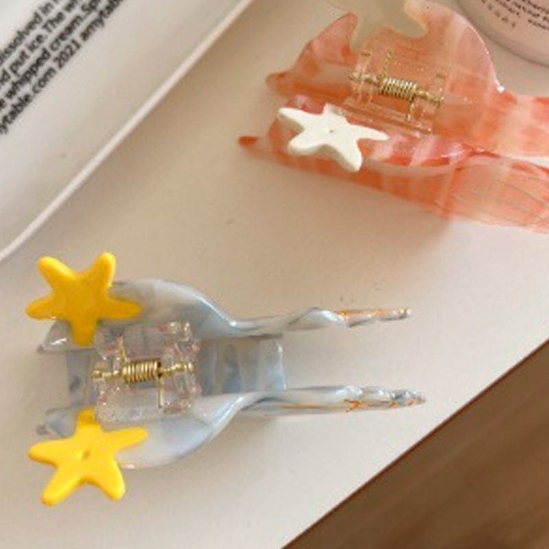 Medium Blue Conch Hair Claw Clips | NueShiny