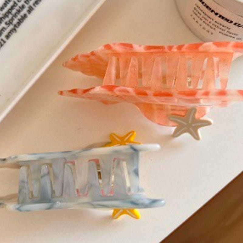 Medium Blue Conch Hair Claw Clips | NueShiny