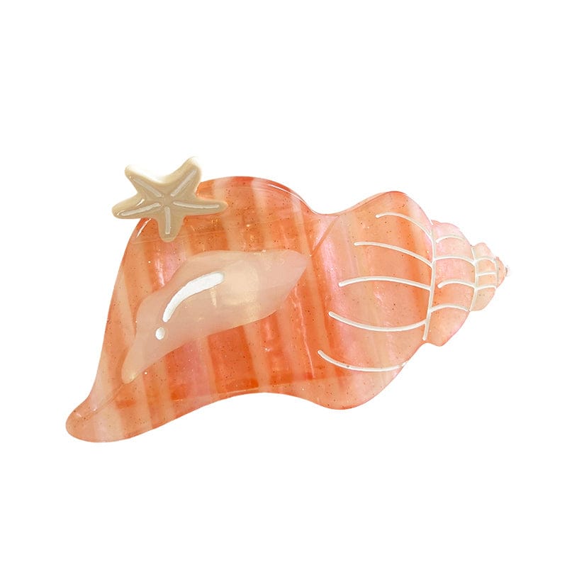Medium Pink Conch Hair Claw Clips | NueShiny