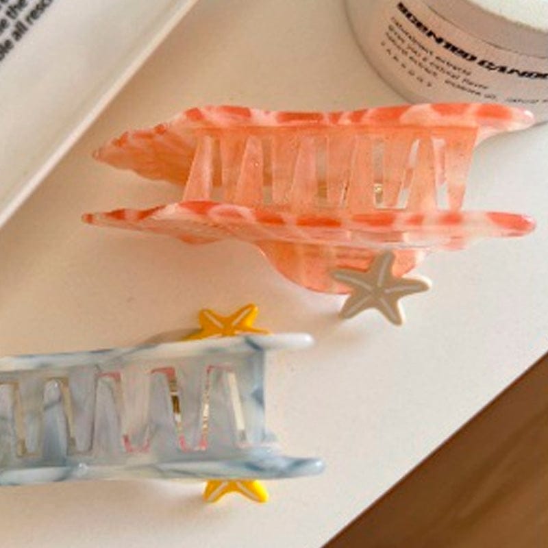 Medium Pink Conch Hair Claw Clips | NueShiny