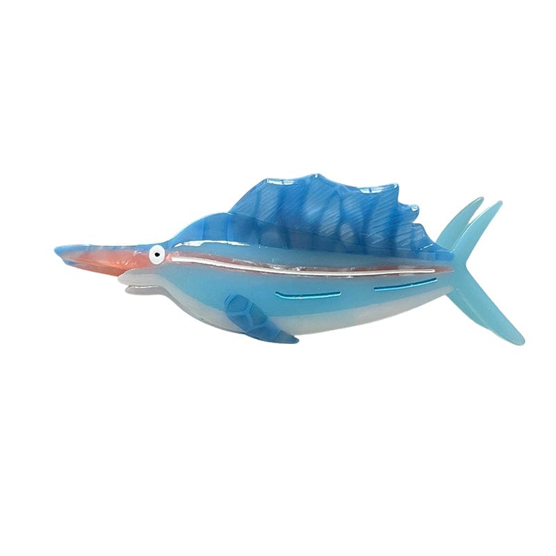 Large Blue Cartoon Marlin Hair Claw Clips | NueShiny