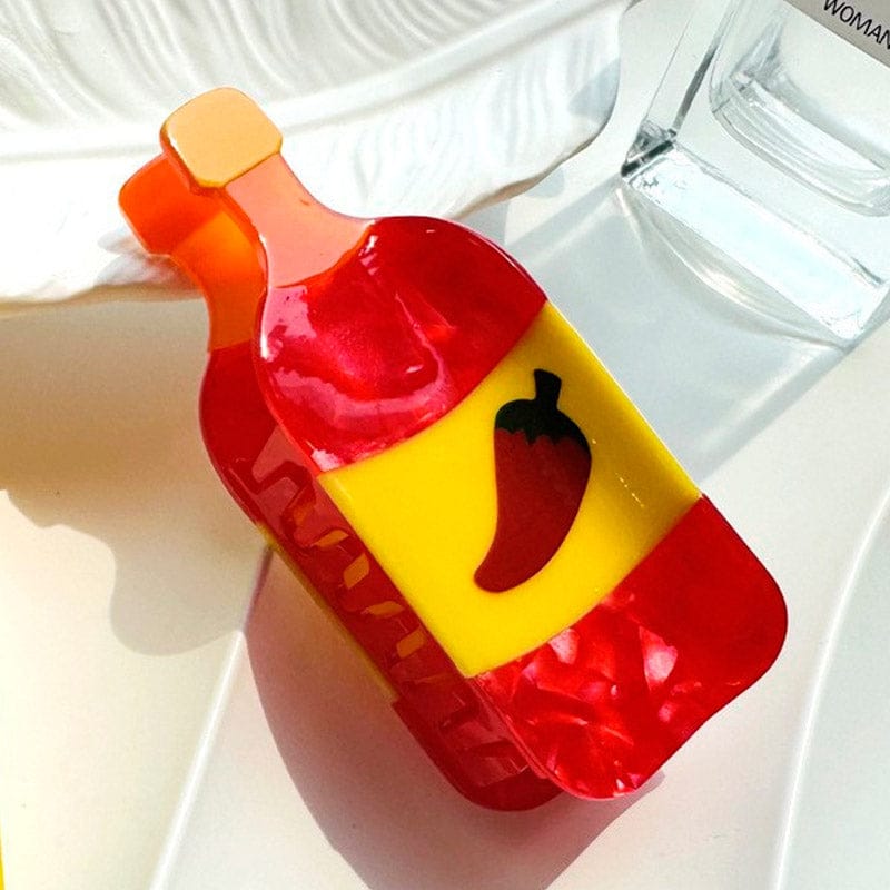 Medium Chili Sauce Hair Claw Clips | NueShiny