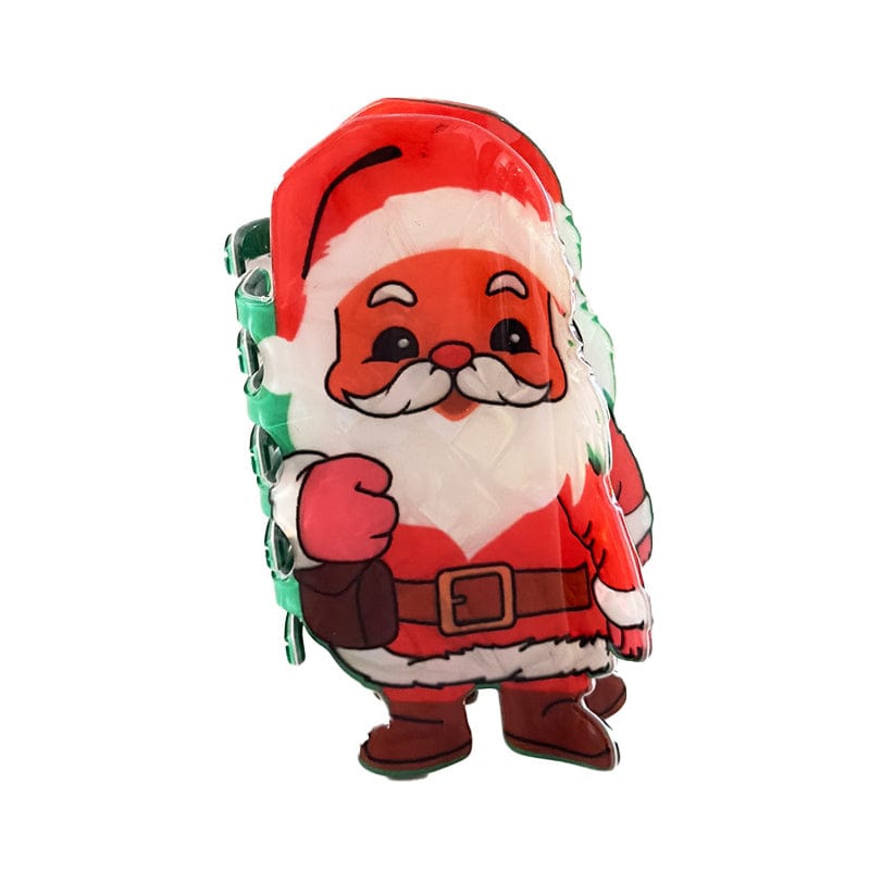 Medium Red Hat Santa Claus Hair Claw Clips | NueShiny
