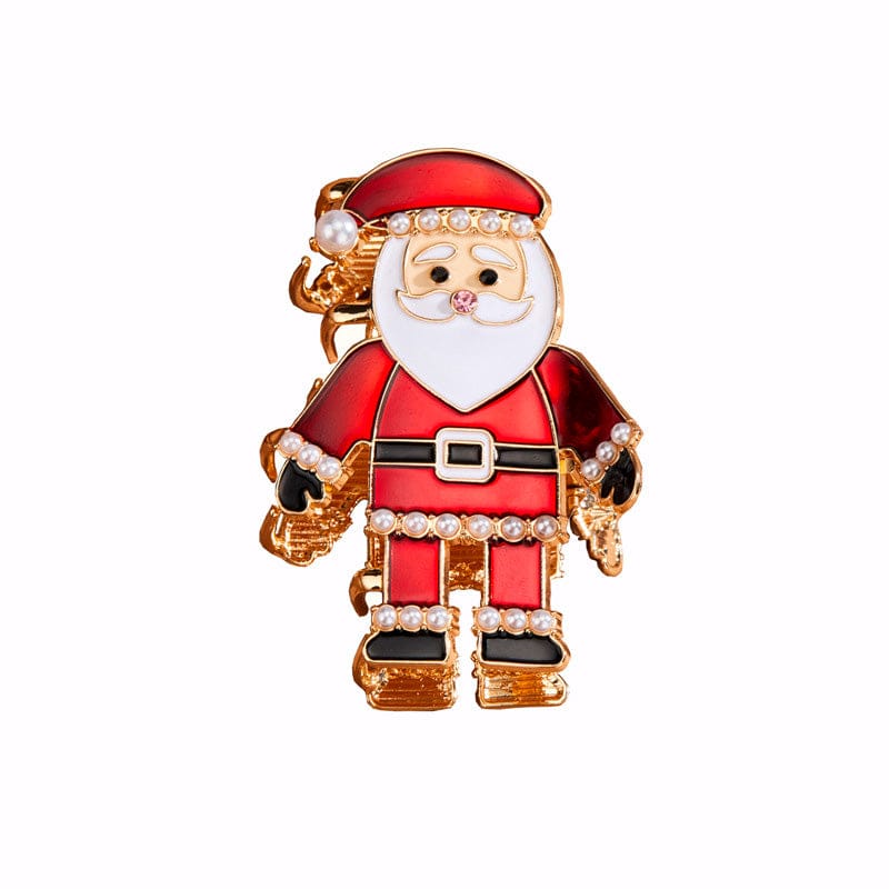 Medium Golden Santa Claus Hair Claw Clips | NueShiny