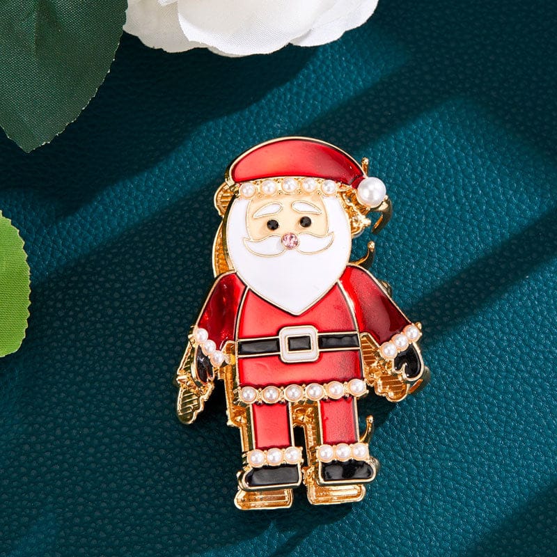 Medium Golden Santa Claus Hair Claw Clips | NueShiny