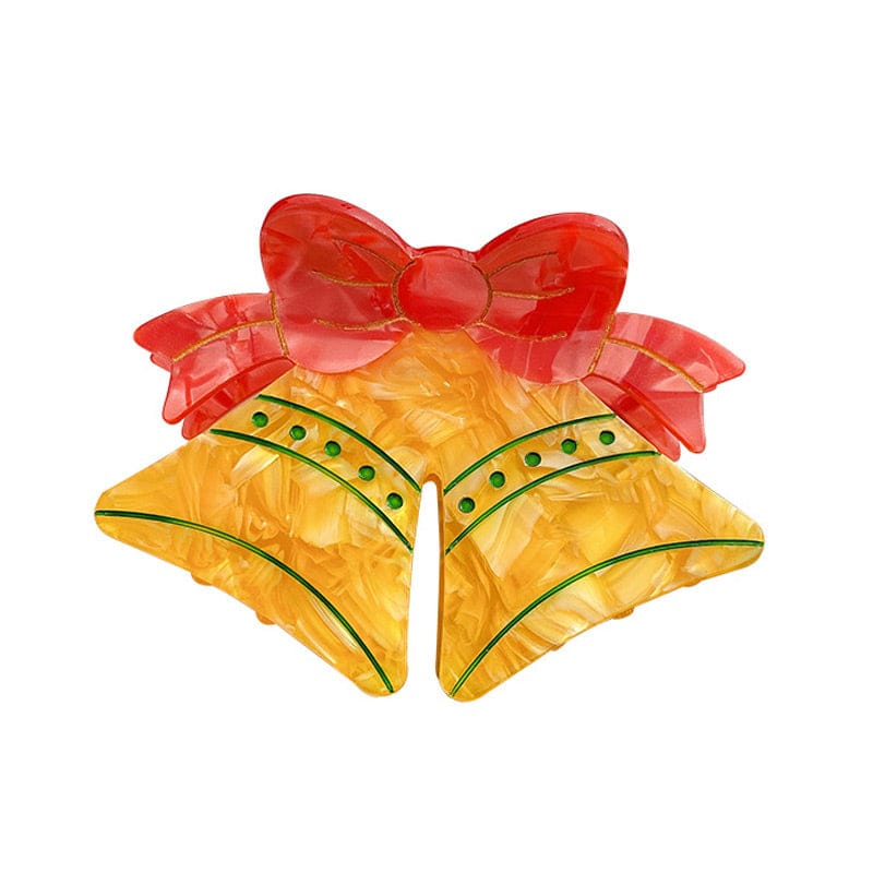 Medium Green Christmas Bells Hair Claw Clips | NueShiny
