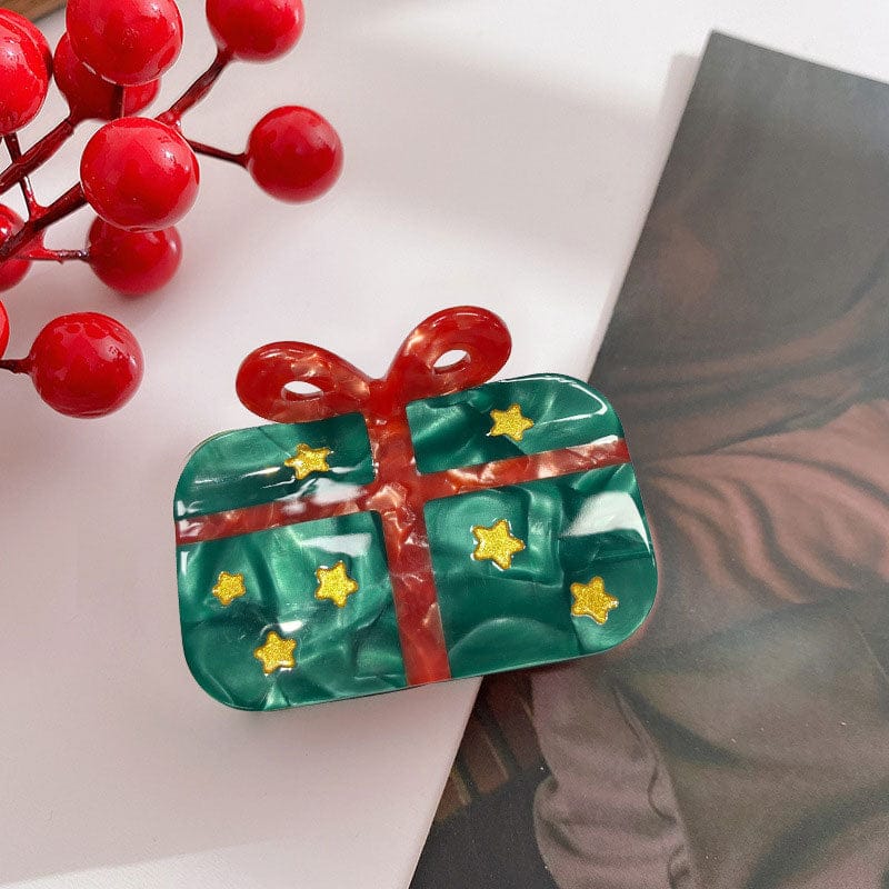 Small Christmas Gift Boxes Hair Claw Clips | NueShiny