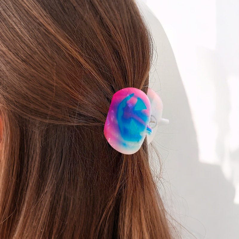 Small Rainbow Pumpkin Hair Claw Clips | NueShiny