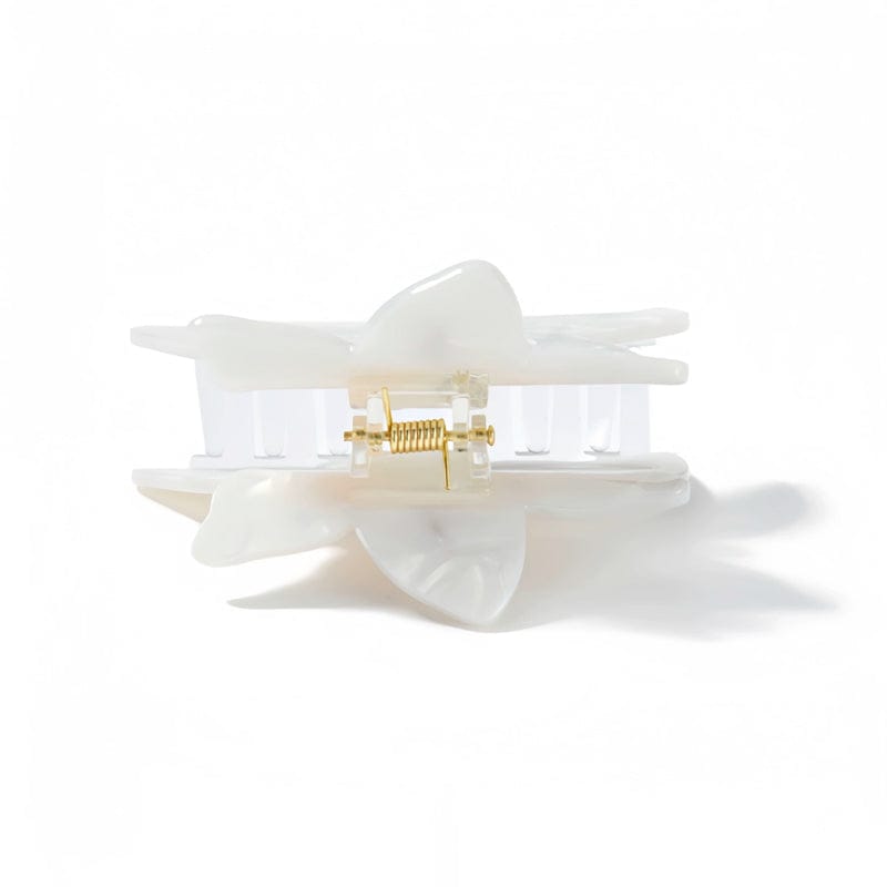 Medium White Lilies Hair Claw Clips | NueShiny