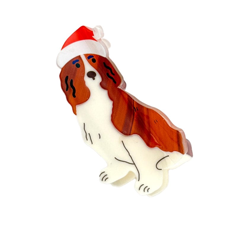 Medium Santa Hat Dog Hair Claw Clips | NueShiny