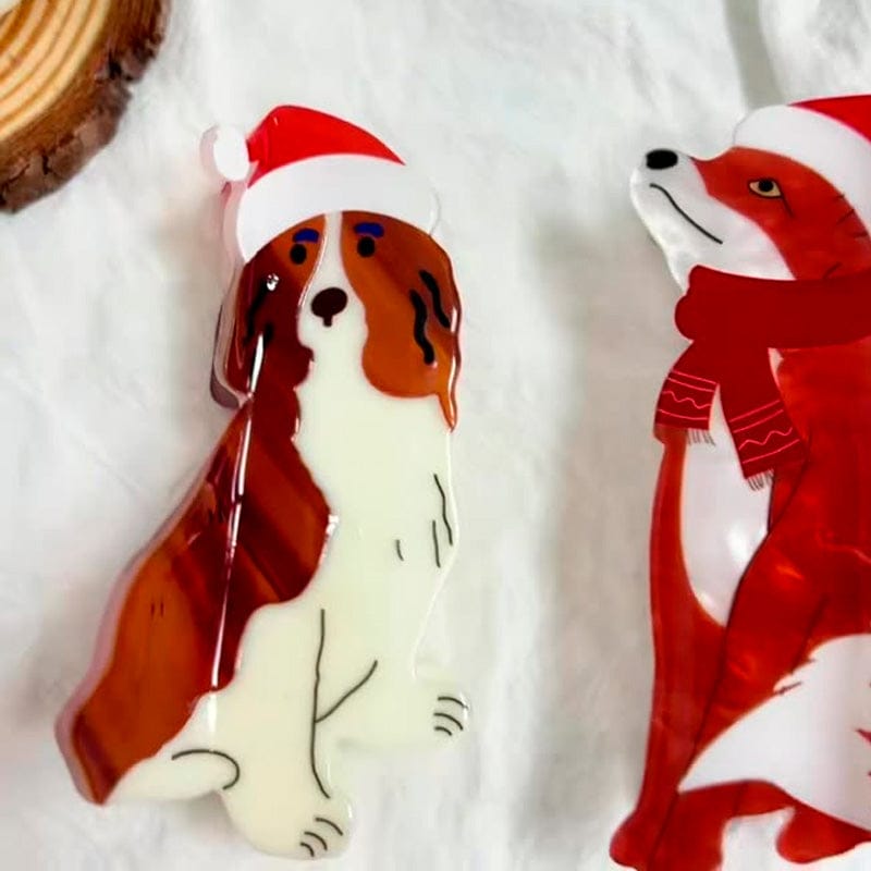 Medium Santa Hat Dog Hair Claw Clips | NueShiny