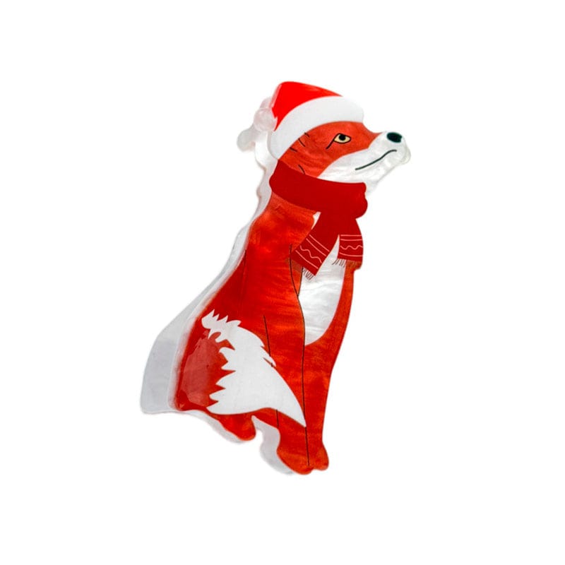 Medium  Santa Hat Fox Hair Claw Clips | NueShiny