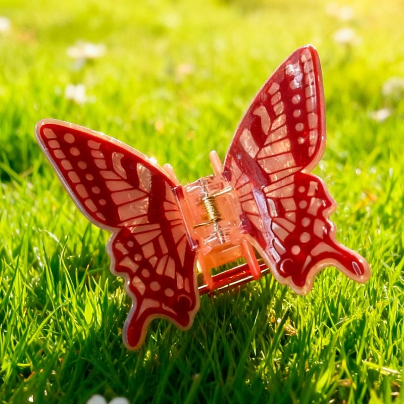 Medium Brown Butterfly Hair Claw Clips | NueShiny