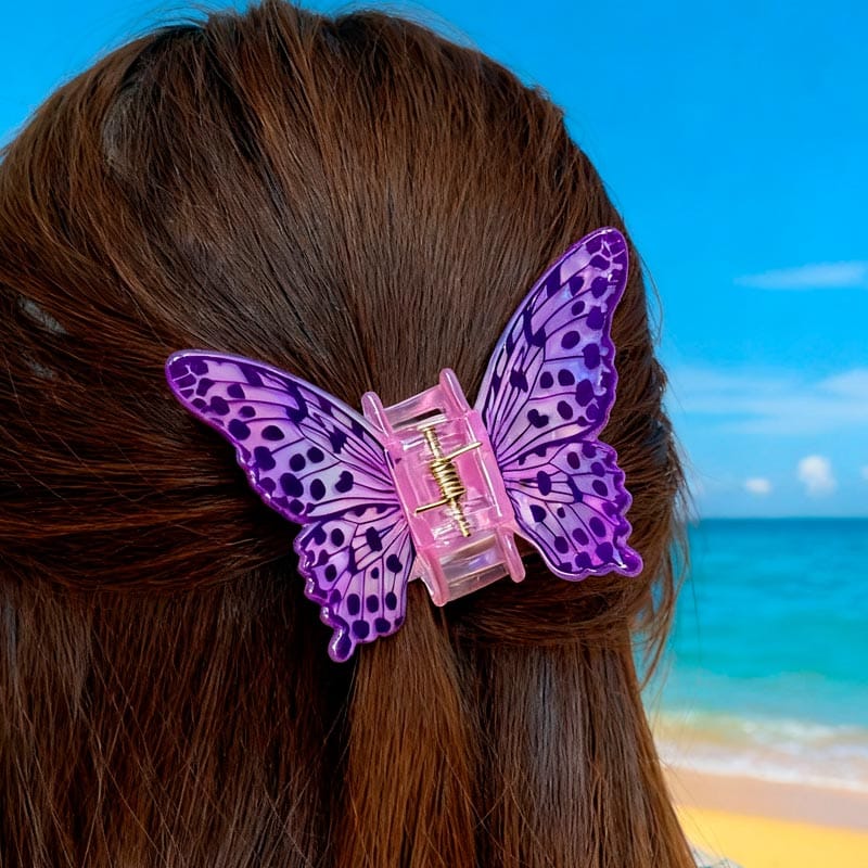Medium Purple Butterfly Hair Claw Clips | NueShiny