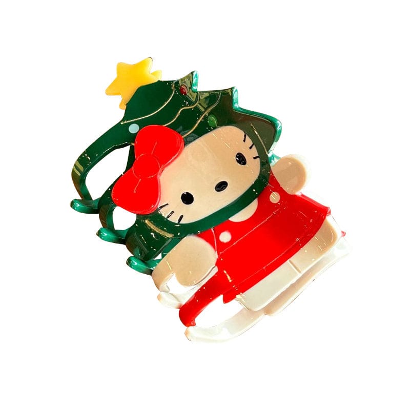 Medium Christmas Tree Kitty Hair Claw Clips | NueShiny