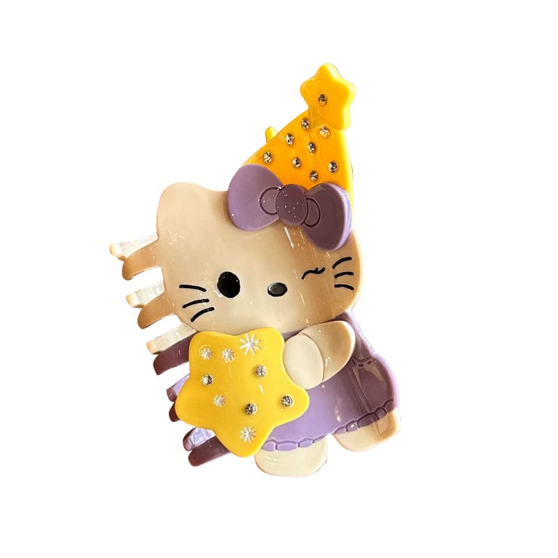 Medium Top Hat Kitty Hair Claw Clips | NueShiny