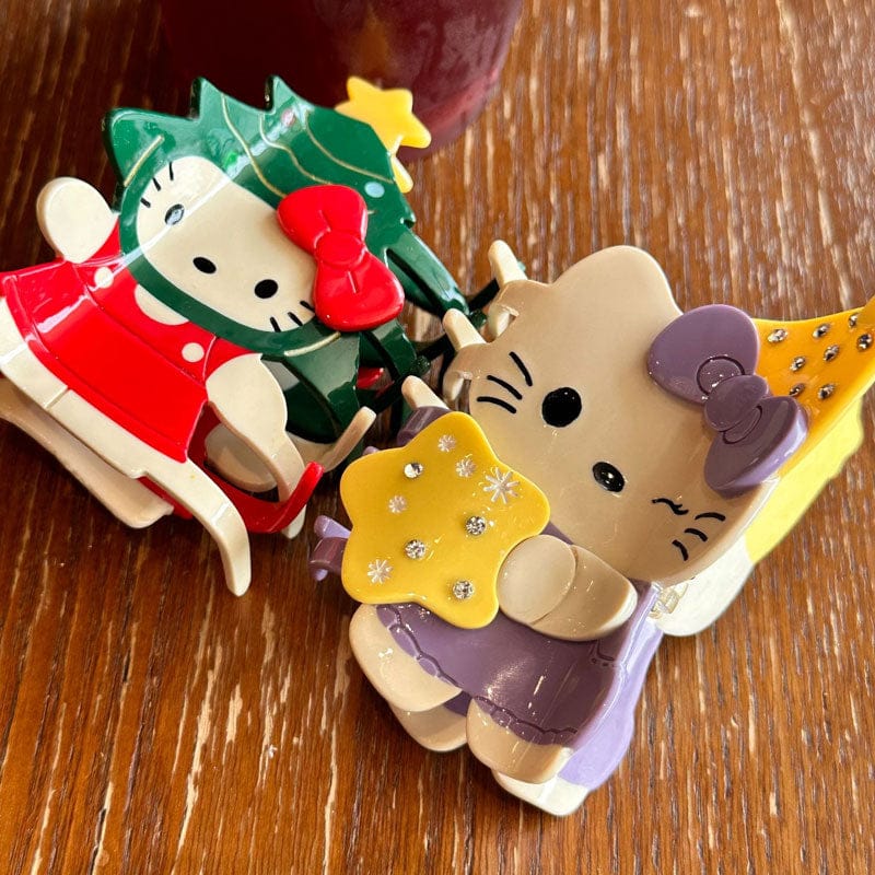 Medium Top Hat Kitty Hair Claw Clips | NueShiny