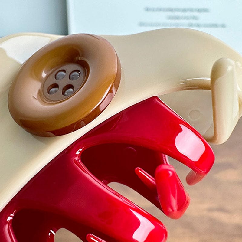 Medium Double Buttons Hair Claw Clips | NueShiny