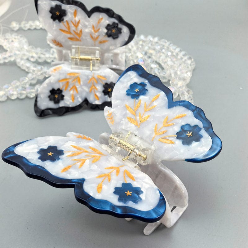 Medium Blue Butterfly Hair Claw Clips | NueShiny