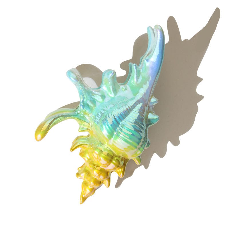 Jumbo Mustard And Blue Conch Hair Claw Clips | NueShiny