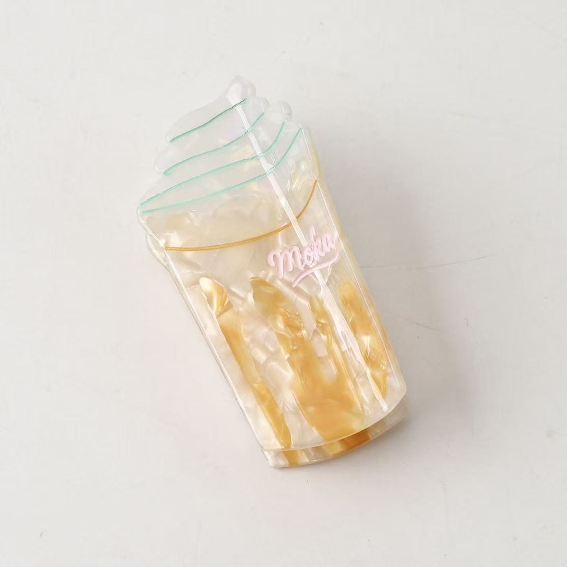Medium White A Cup Of Ice Cream Hair Claw Clips丨NueShiny