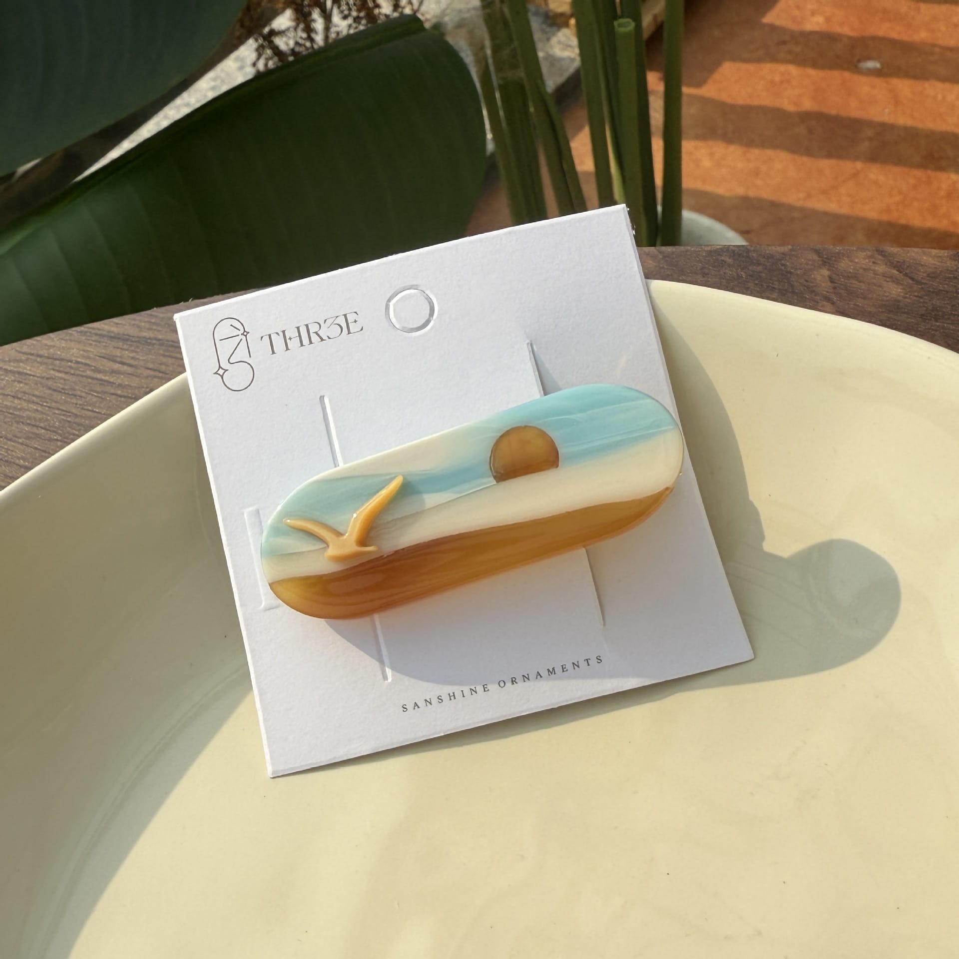 Orange Sea Sunset Duckbill Clip – Ocean Gradient Hair Clip