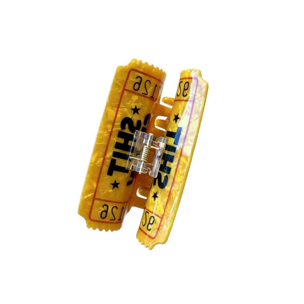 Yellow Letter Claw Clip – Alphabet Decor Hair Clip