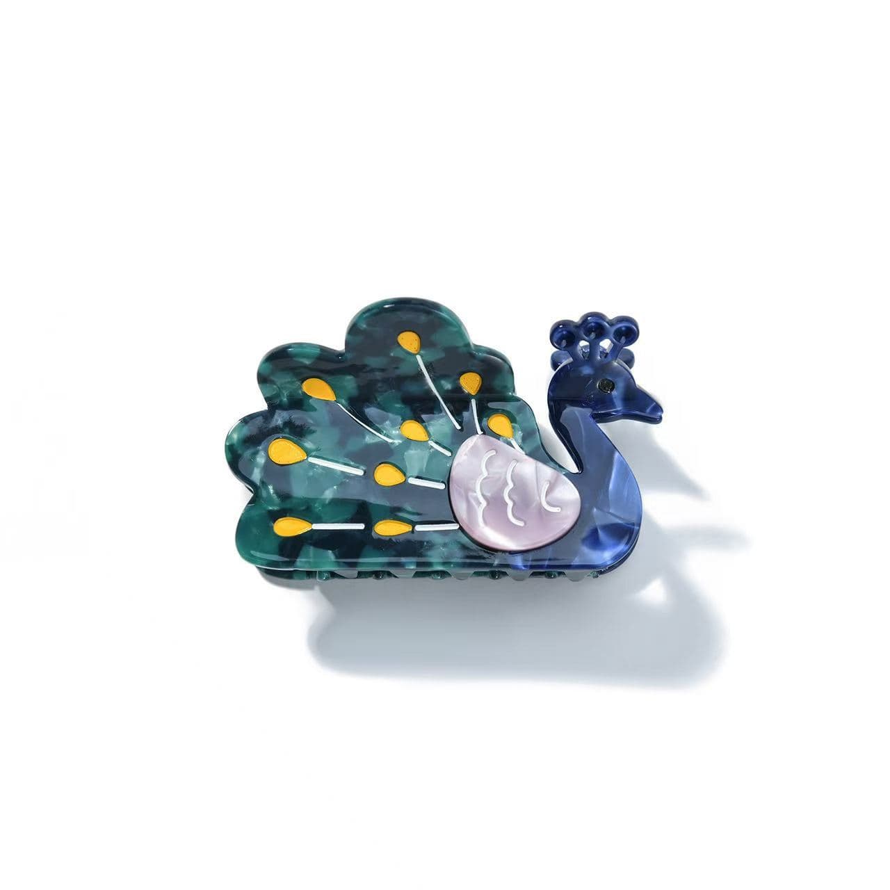 Peacock Fan Feather Claw Clip – Fanned Tail Hair Clip