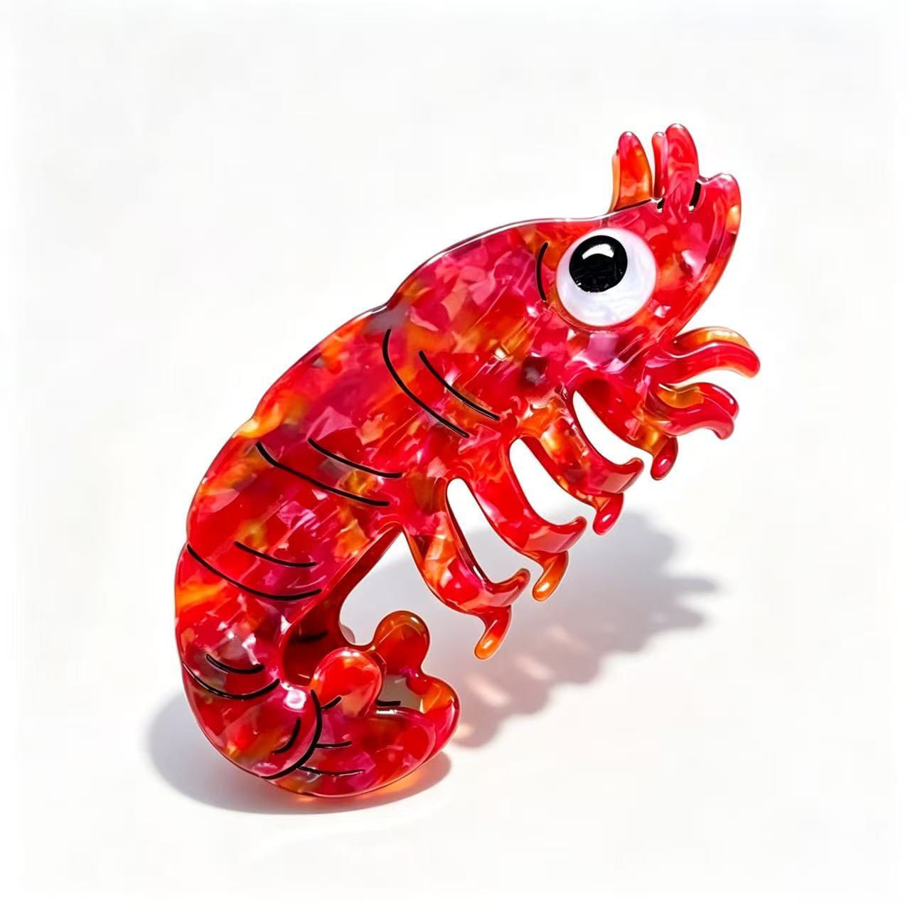 Red Shrimp Hair Clip – Lobster Style Hair Clip