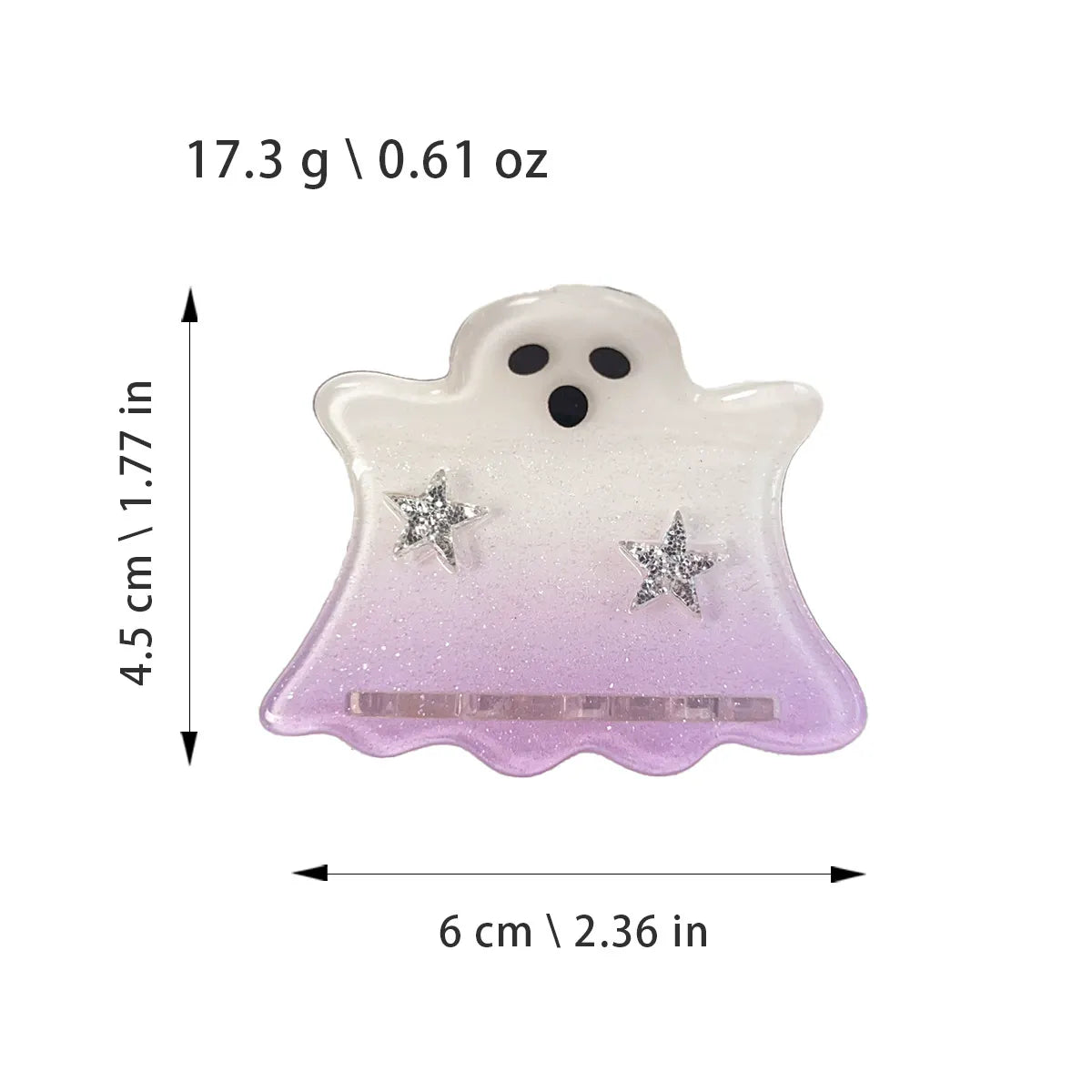 Mini Glitter Ghost Hair Claw Clips - Acetate  NueShiny
