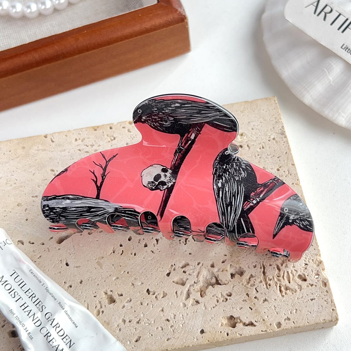 Medium Crow Skull Hair Claw Clips  NueShiny