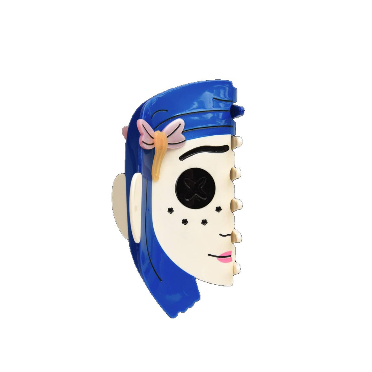 Coraline Double-Sided Hair Claw Clip - Halloween Acetate Hair Clip for Women & Girls  NueShiny