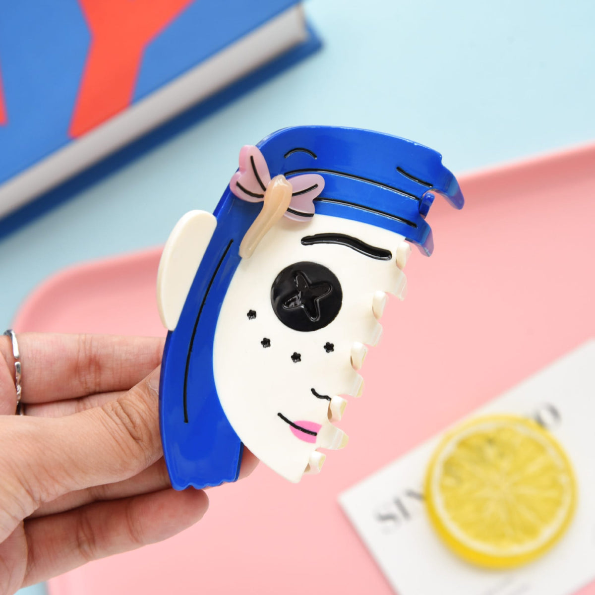 Coraline Double-Sided Hair Claw Clip - Halloween Acetate Hair Clip for Women & Girls  NueShiny