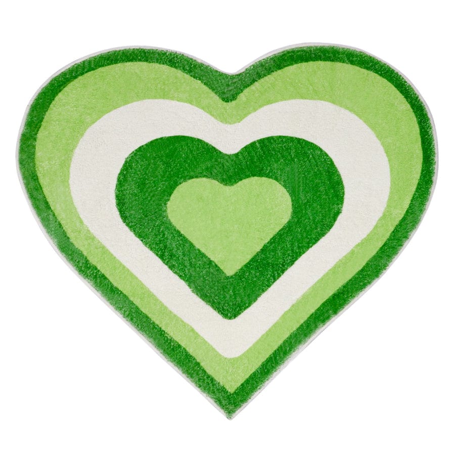 Love Heart Green Bath Mat丨NueShiny- Free Shipping
