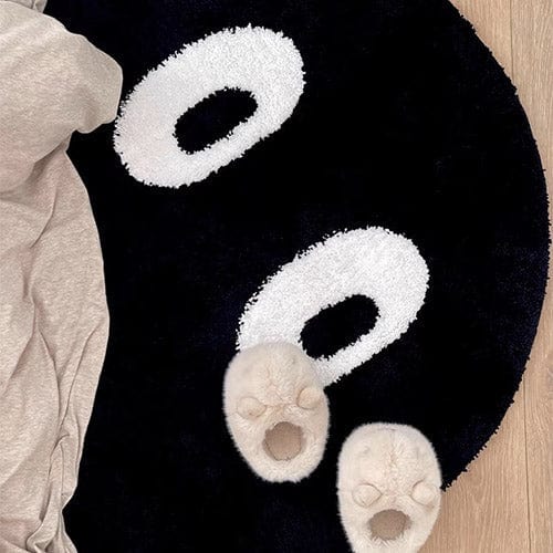 Tufted Black Eyes Eyeballs Circle Plush Decoration丨NueShiny- Free Shipping