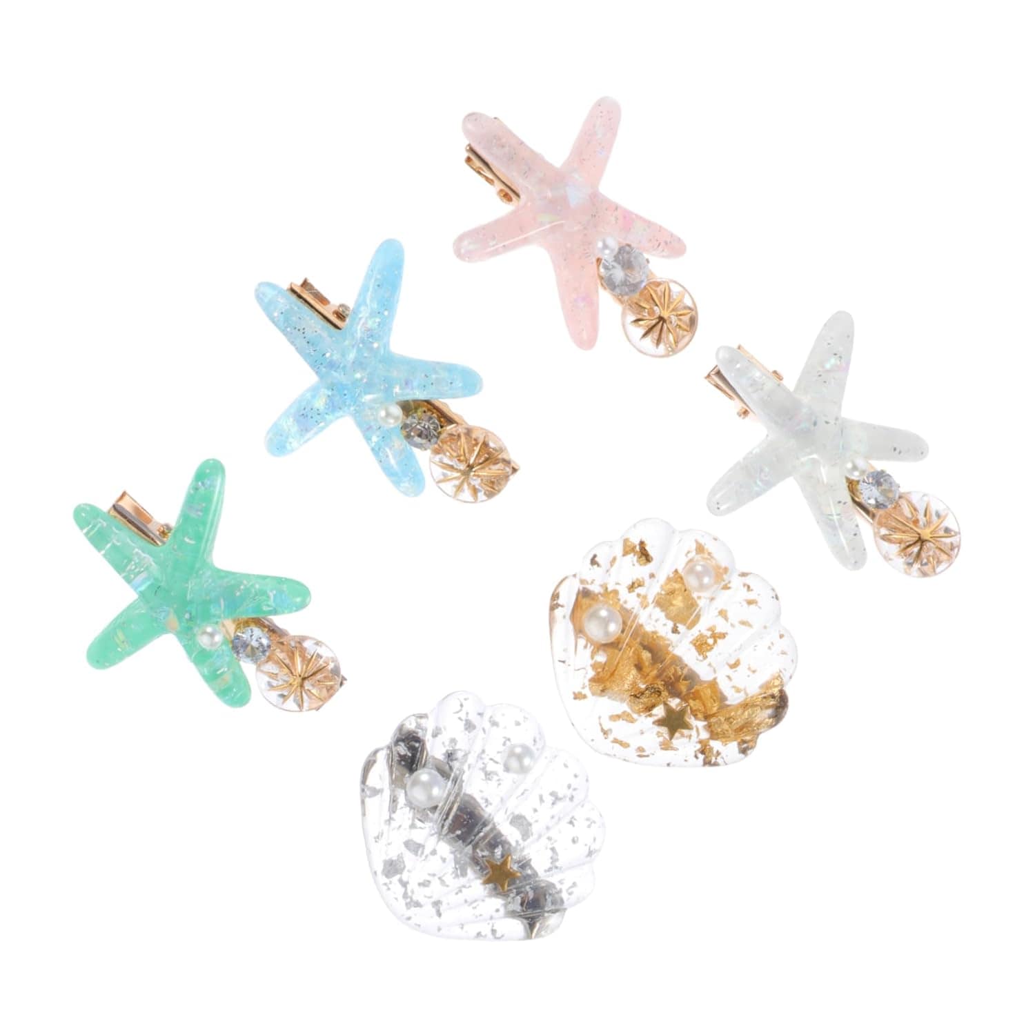 Golden Pearl Shell Ocean Series Hair Clip丨NueShiny